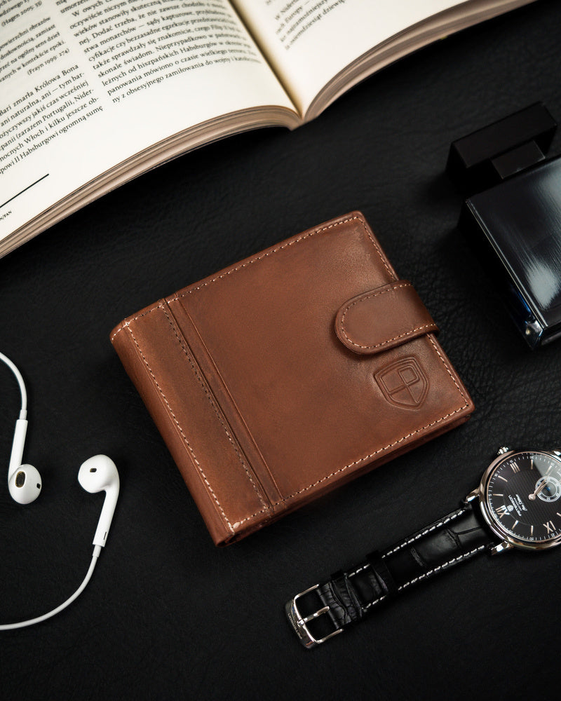 Natūralios odos piniginė vyrams Peterson PT123 S1003