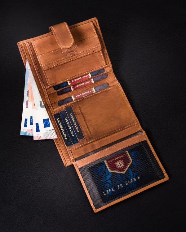 Natūralios odos piniginė vyrams Peterson PT125 S1001