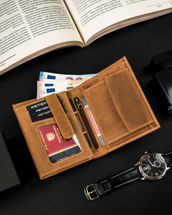 Natūralios odos piniginė vyrams Peterson PT131 S994