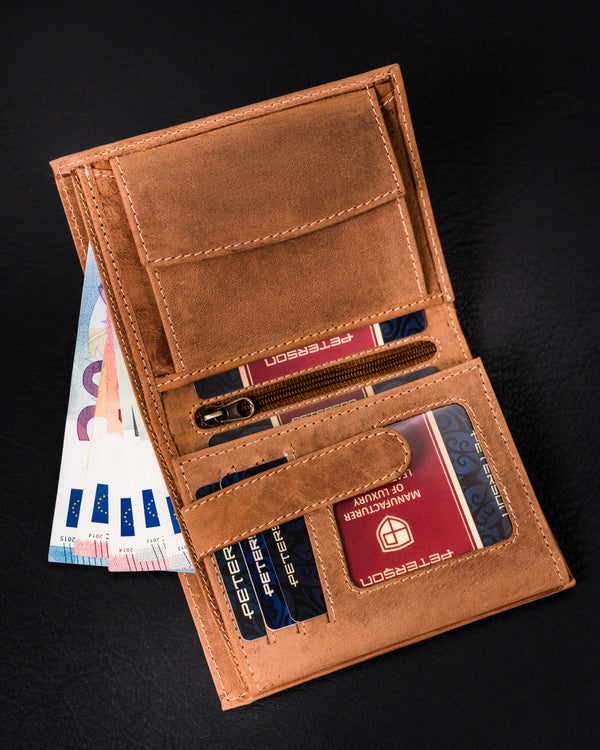 Natūralios odos piniginė vyrams Peterson PT131 S994