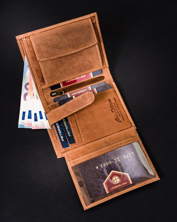 Natūralios odos piniginė vyrams Peterson PT131 S994