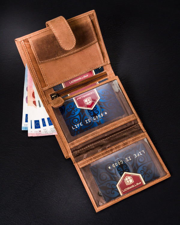 Natūralios odos piniginė vyrams Peterson PT134 S991