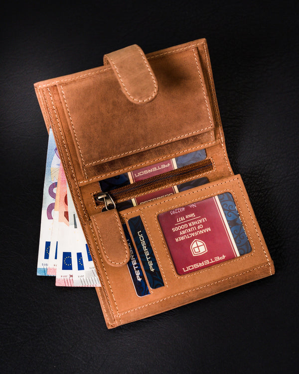 Natūralios odos piniginė vyrams Peterson PT136 S989