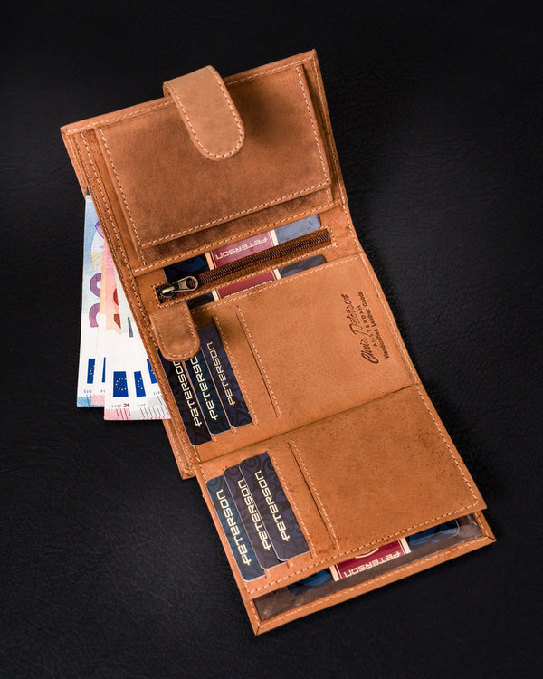 Natūralios odos piniginė vyrams Peterson PT136 S989