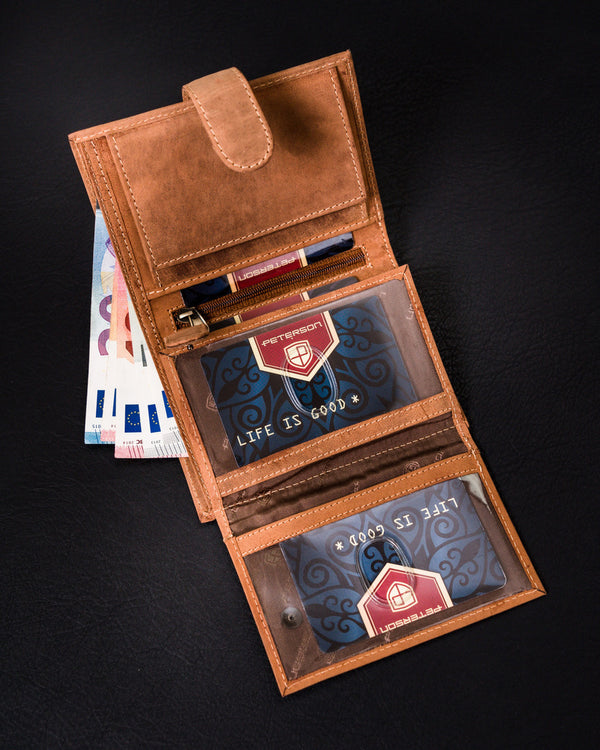 Natūralios odos piniginė vyrams Peterson PT136 S989