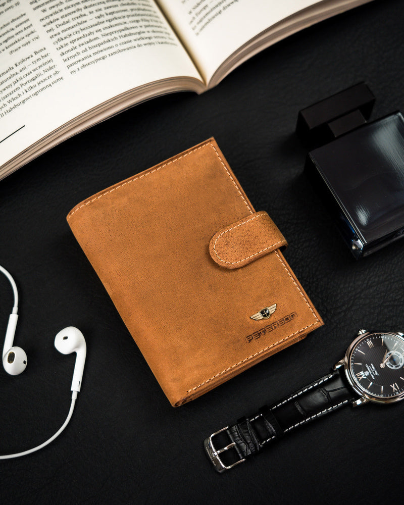 Natūralios odos piniginė vyrams Peterson PT145 S979