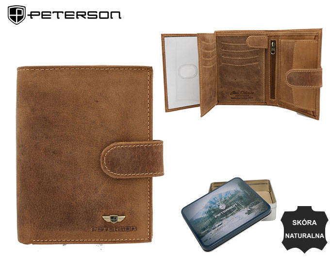 Natūralios odos piniginė vyrams Peterson PT147 S977