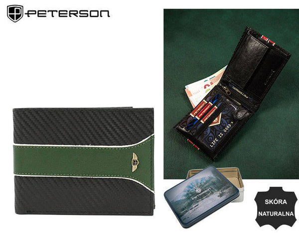 Natūralios odos piniginė vyrams Peterson PT157 S966
