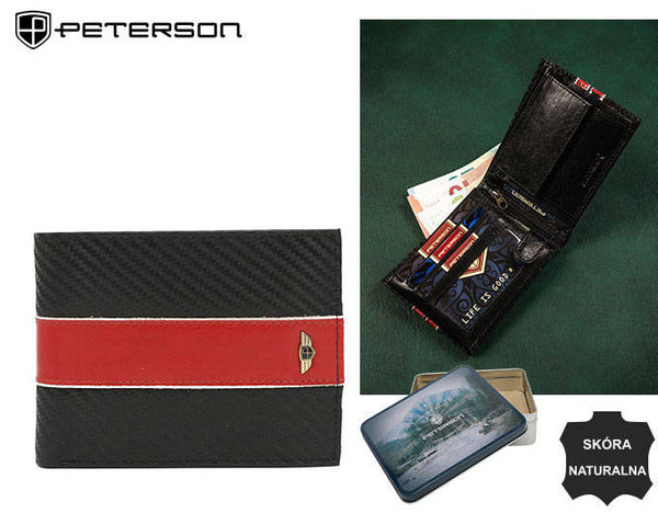 Natūralios odos piniginė vyrams Peterson PT158 S965