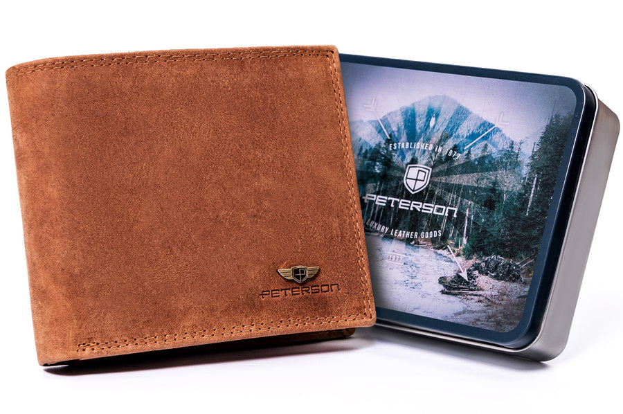 Natūralios odos piniginė vyrams Peterson PT164 S958