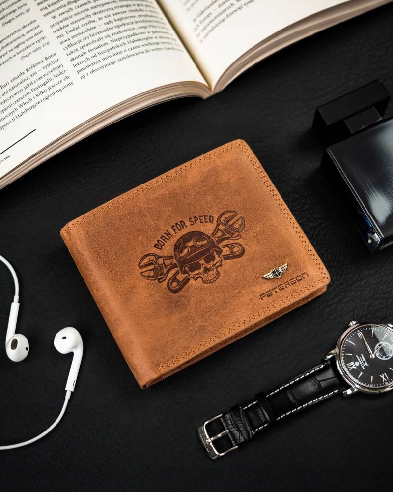 Natūralios odos piniginė vyrams Peterson PT167 S955