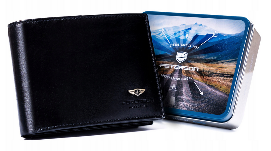 Natūralios odos piniginė vyrams Peterson PT169 S953