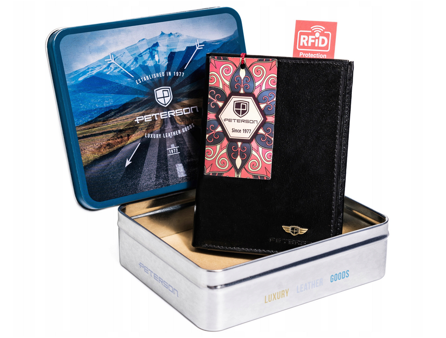 Natūralios odos piniginė vyrams Peterson PT16 S963