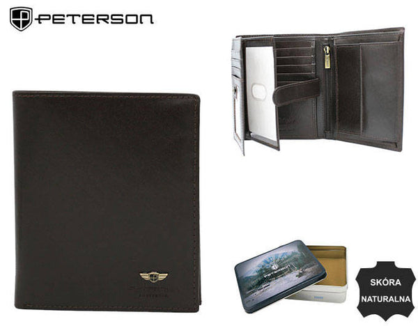Natūralios odos piniginė vyrams Peterson PT174 S947