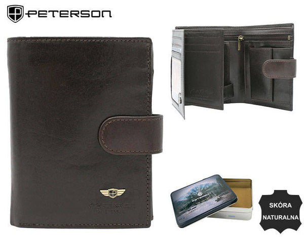 Natūralios odos piniginė vyrams Peterson PT178 S943