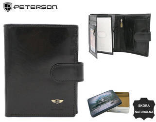 Natūralios odos piniginė vyrams Peterson PT180 S940