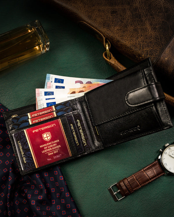Natūralios odos piniginė vyrams Peterson PT192 S927