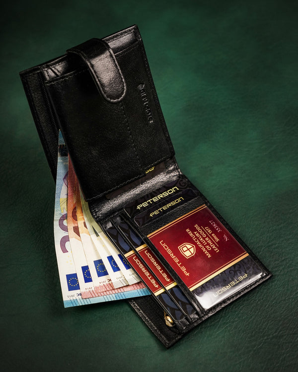 Natūralios odos piniginė vyrams Peterson PT192 S927