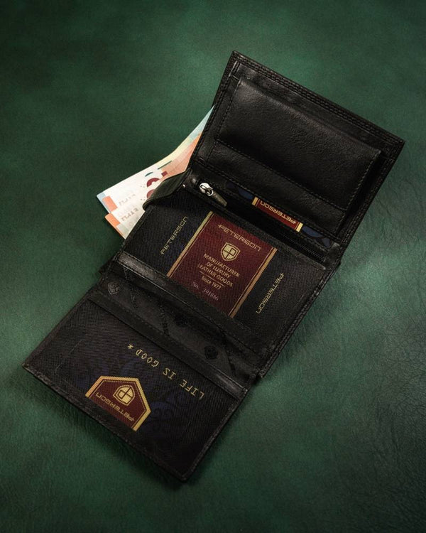 Natūralios odos piniginė vyrams Peterson PT196 S923