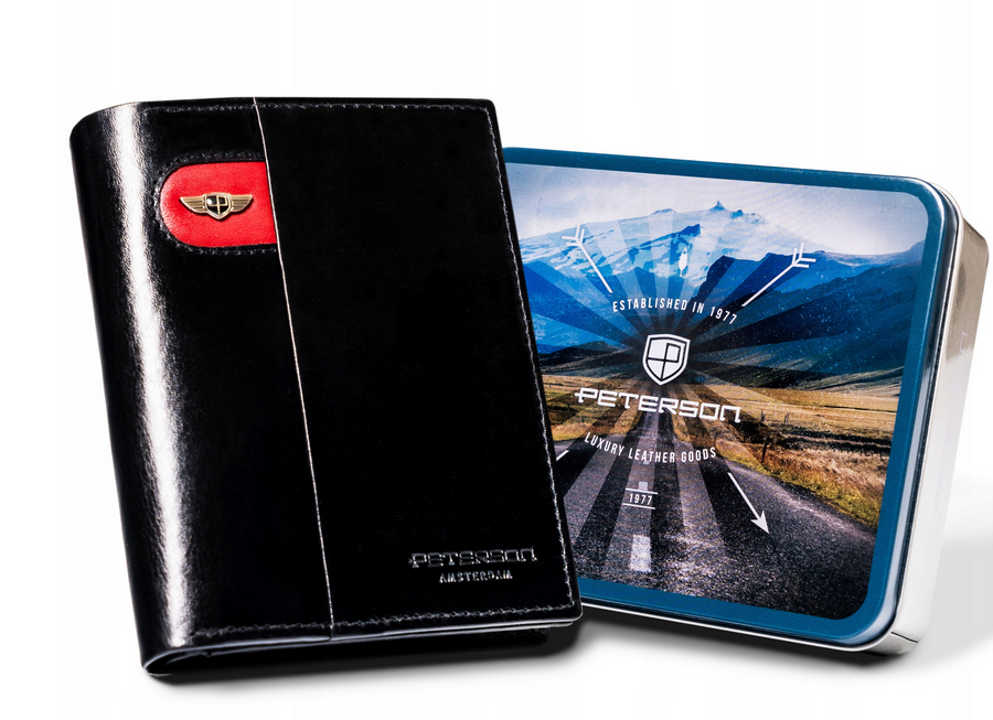Natūralios odos piniginė vyrams Peterson PT208 S909
