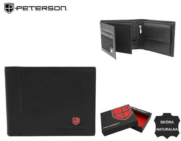 Natūralios odos piniginė vyrams Peterson PT209 S908
