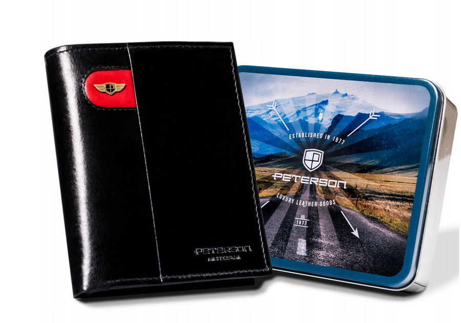Natūralios odos piniginė vyrams Peterson PT234 S880