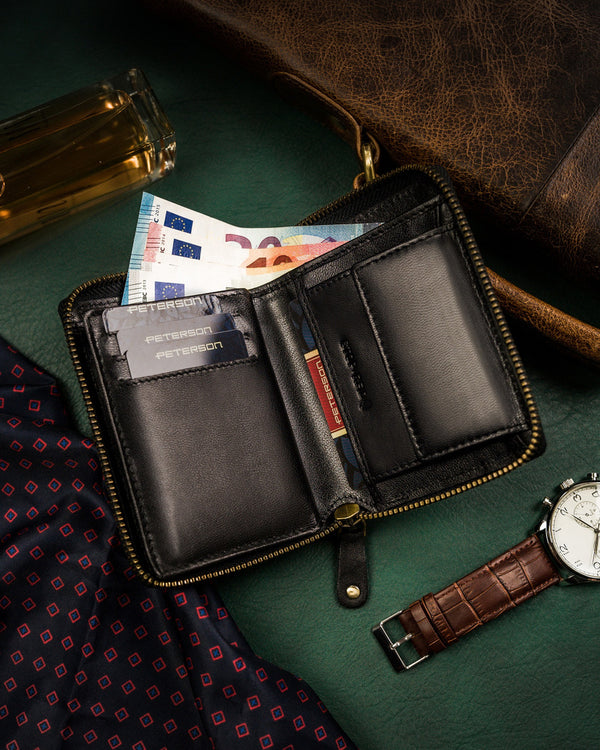 Natūralios odos piniginė vyrams Peterson PT238 S876
