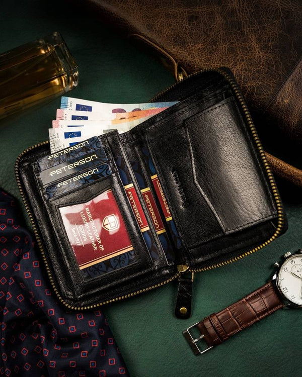 Natūralios odos piniginė vyrams Peterson PT241 S872