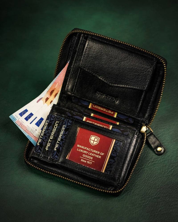 Natūralios odos piniginė vyrams Peterson PT241 S872