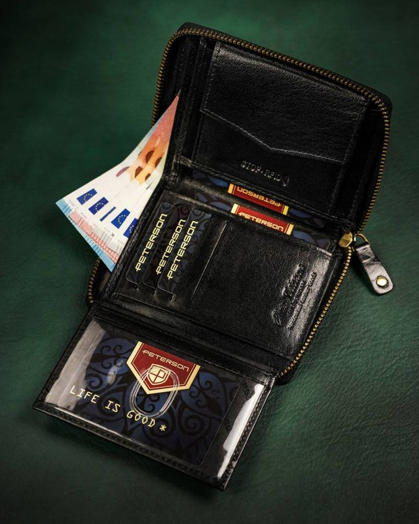 Natūralios odos piniginė vyrams Peterson PT241 S872