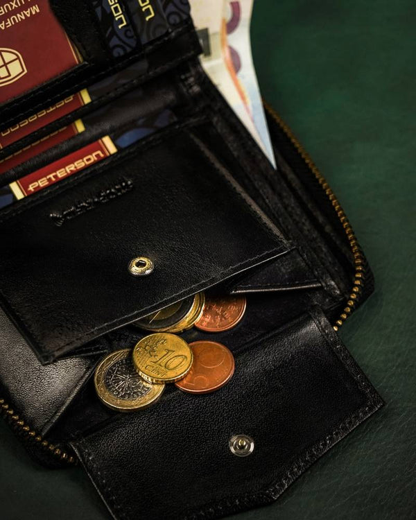 Natūralios odos piniginė vyrams Peterson PT241 S872