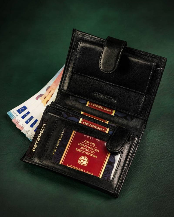 Natūralios odos piniginė vyrams Peterson PT249 S864