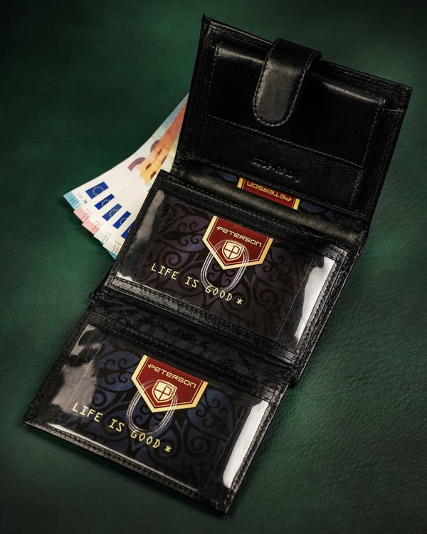 Natūralios odos piniginė vyrams Peterson PT249 S864