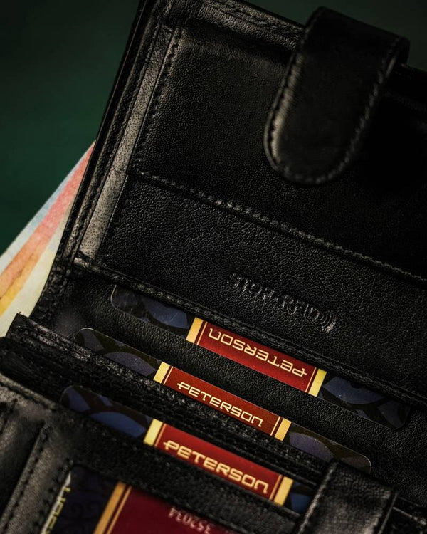 Natūralios odos piniginė vyrams Peterson PT249 S864