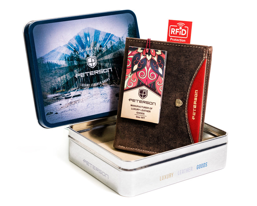 Natūralios odos piniginė vyrams Peterson PT24 S874