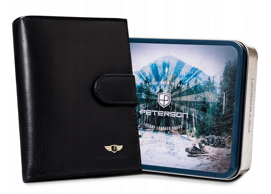 Natūralios odos piniginė vyrams Peterson PT252 S860