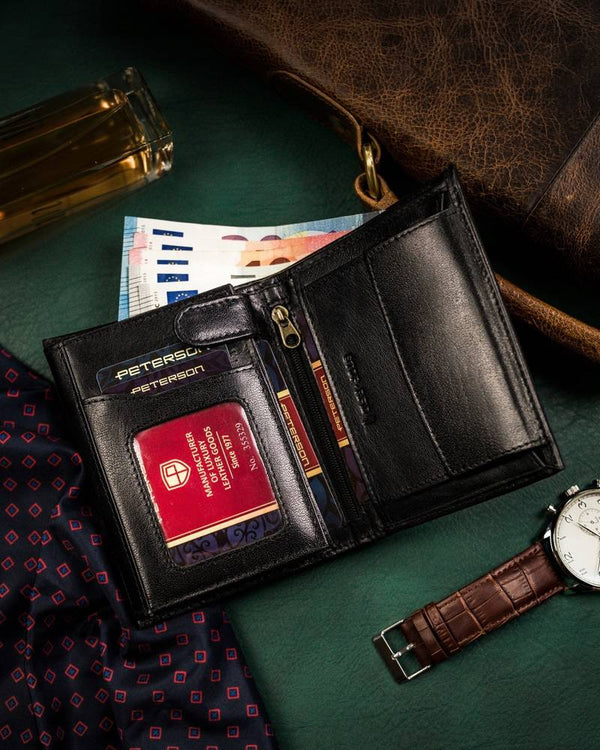 Natūralios odos piniginė vyrams Peterson PT253 S859