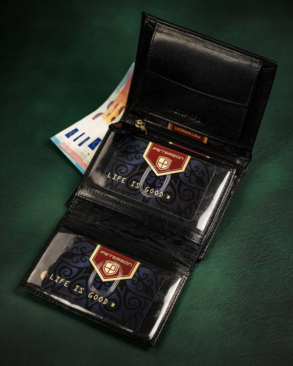Natūralios odos piniginė vyrams Peterson PT253 S859
