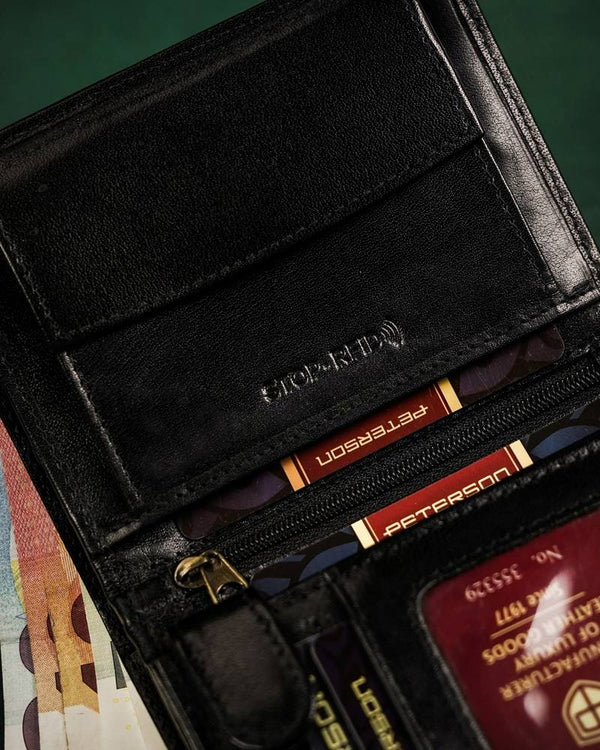 Natūralios odos piniginė vyrams Peterson PT253 S859