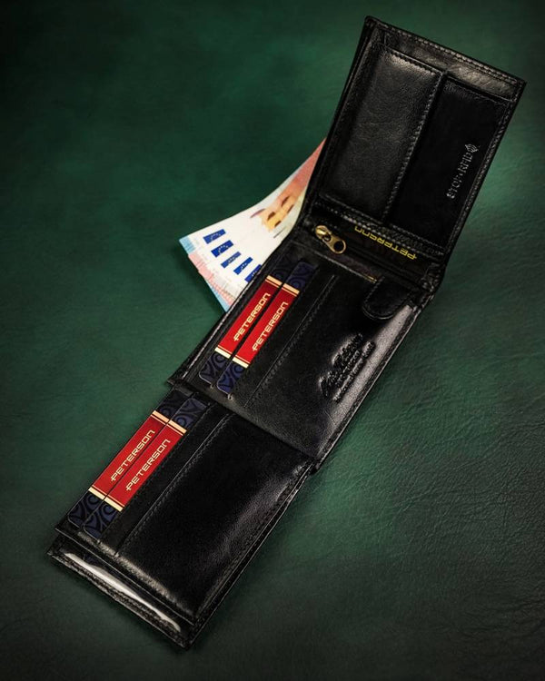 Natūralios odos piniginė vyrams Peterson PT255 S857