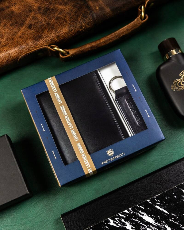 Natūralios odos piniginė vyrams Peterson PT256 S856
