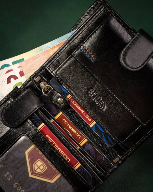 Natūralios odos piniginė vyrams Peterson PT258 S854