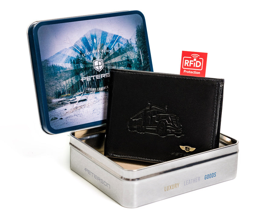 Natūralios odos piniginė vyrams Peterson PT25 S863