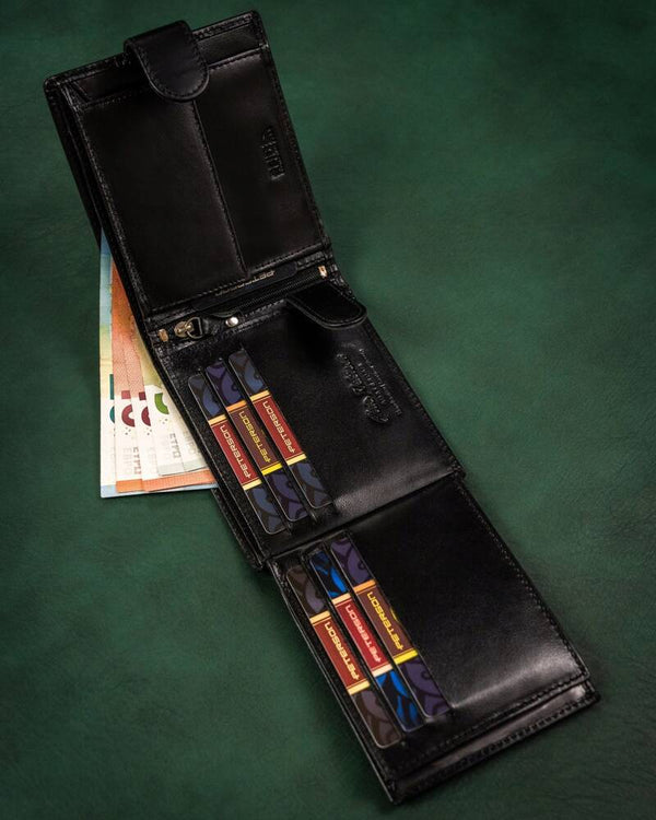 Natūralios odos piniginė vyrams Peterson PT261 S850