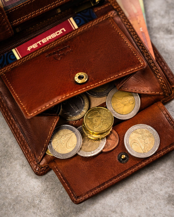 Natūralios odos piniginė vyrams Peterson PT264 S847