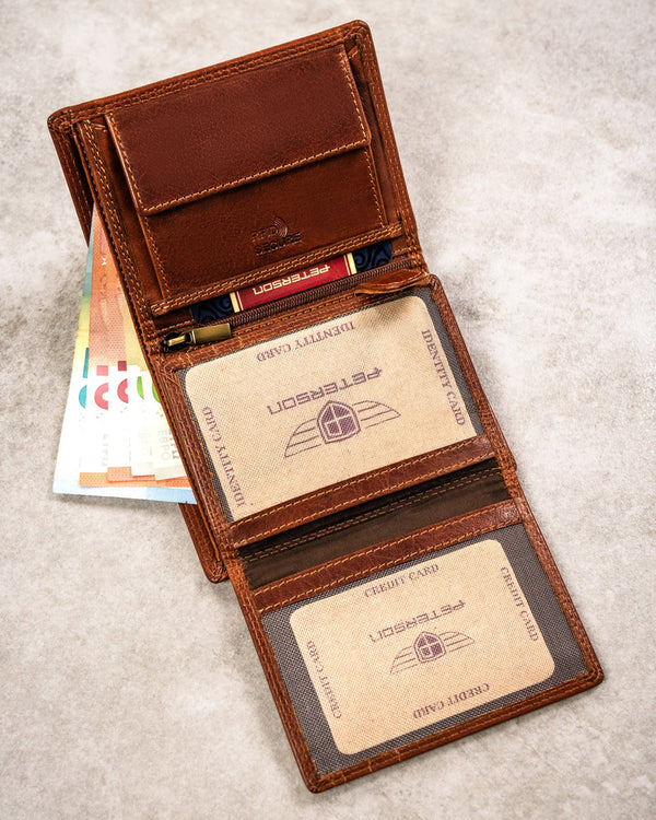 Natūralios odos piniginė vyrams Peterson PT264 S847