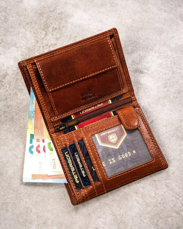 Natūralios odos piniginė vyrams Peterson PT271 S839