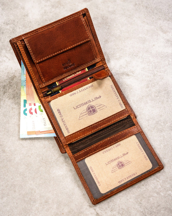 Natūralios odos piniginė vyrams Peterson PT271 S839