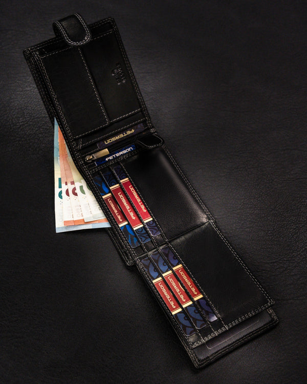 Natūralios odos piniginė vyrams Peterson PT299 S809