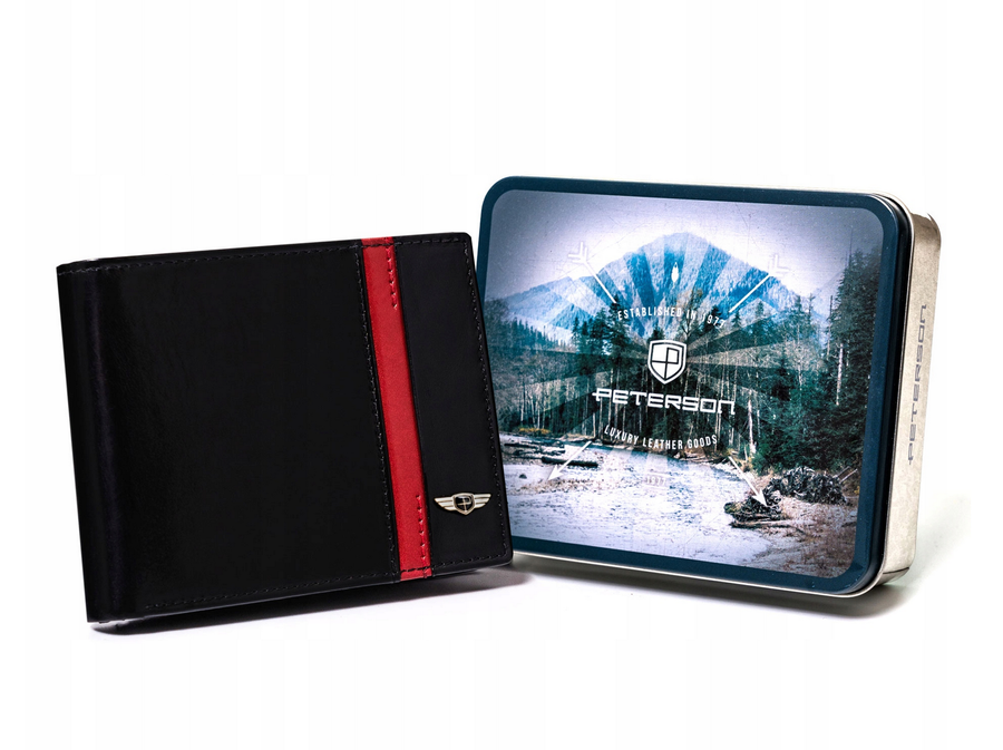 Natūralios odos piniginė vyrams Peterson PT58 S757